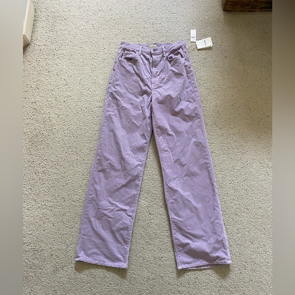 Brand new MOTHER The Tunnel Vision Sneak High-Rise Straight Corduroy Jeans (NWT) - Picture 10 of 16